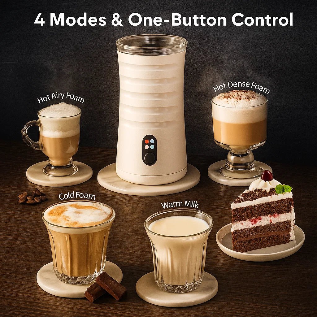BaristaBlend 4-in-1 Milk Frother and Steamer for Perfect Coffee