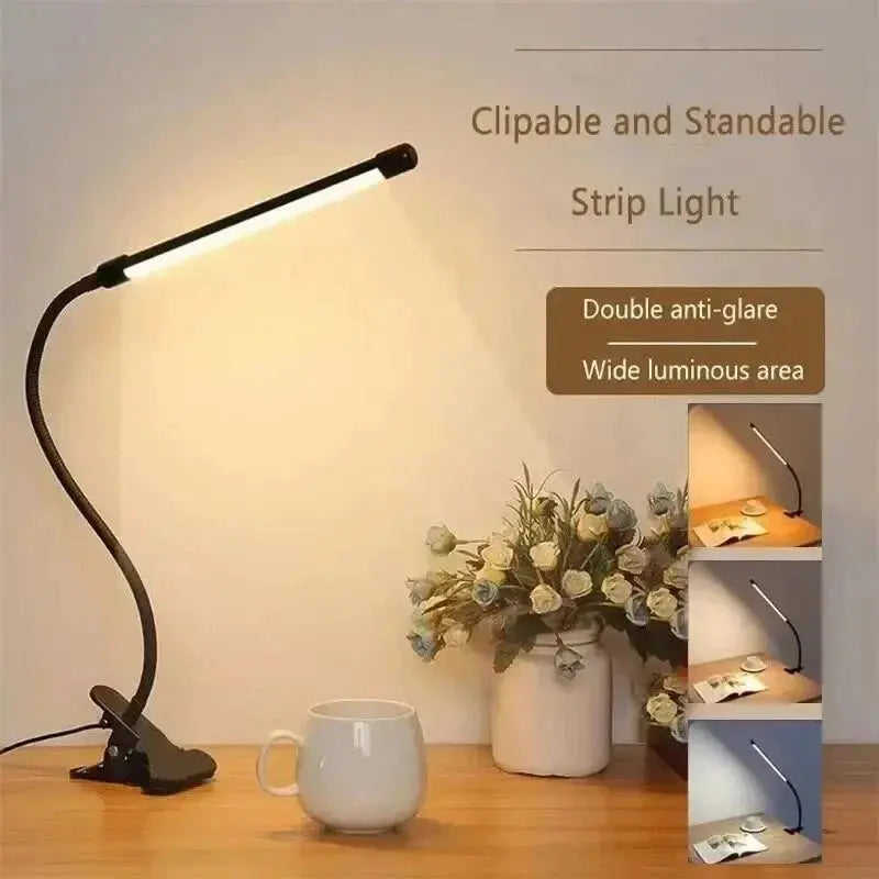 Adjustable LED Clip Lamp with Flexible Gooseneck