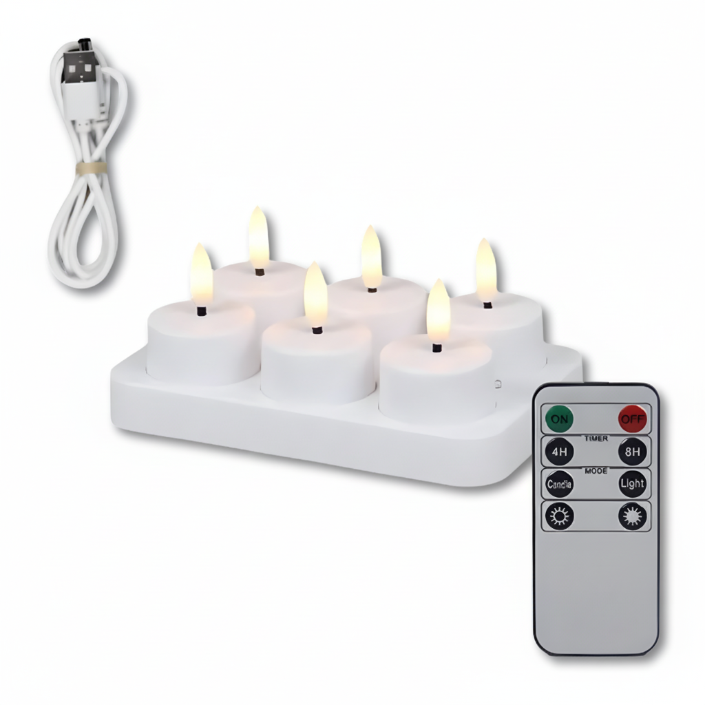 Rechargeable LED Candle Collection with Remote Control Timer