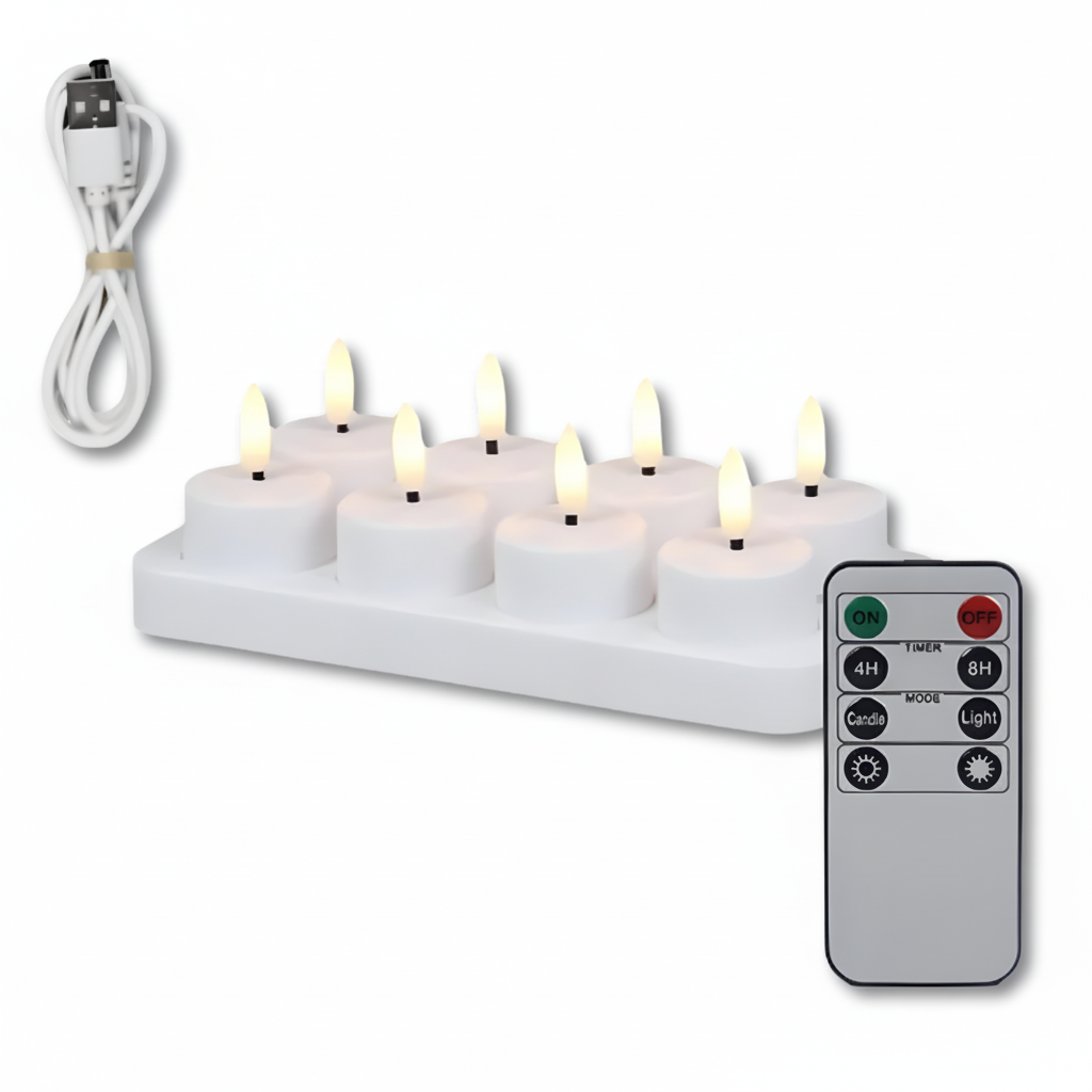 Rechargeable LED Candle Collection with Remote Control Timer