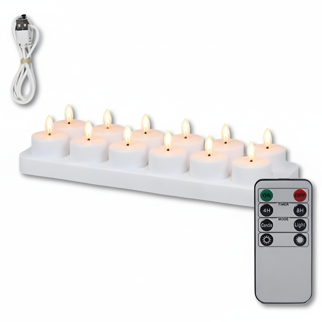 Rechargeable LED Candle Collection with Remote Control Timer