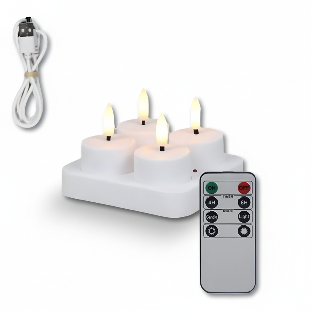 Rechargeable LED Candle Collection with Remote Control Timer