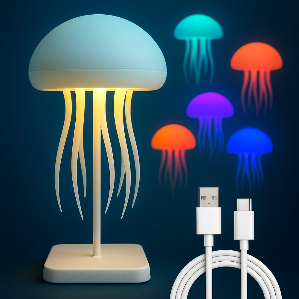 Serene Ocean Glow: LED Jellyfish Lamp for Relaxing Ambiance