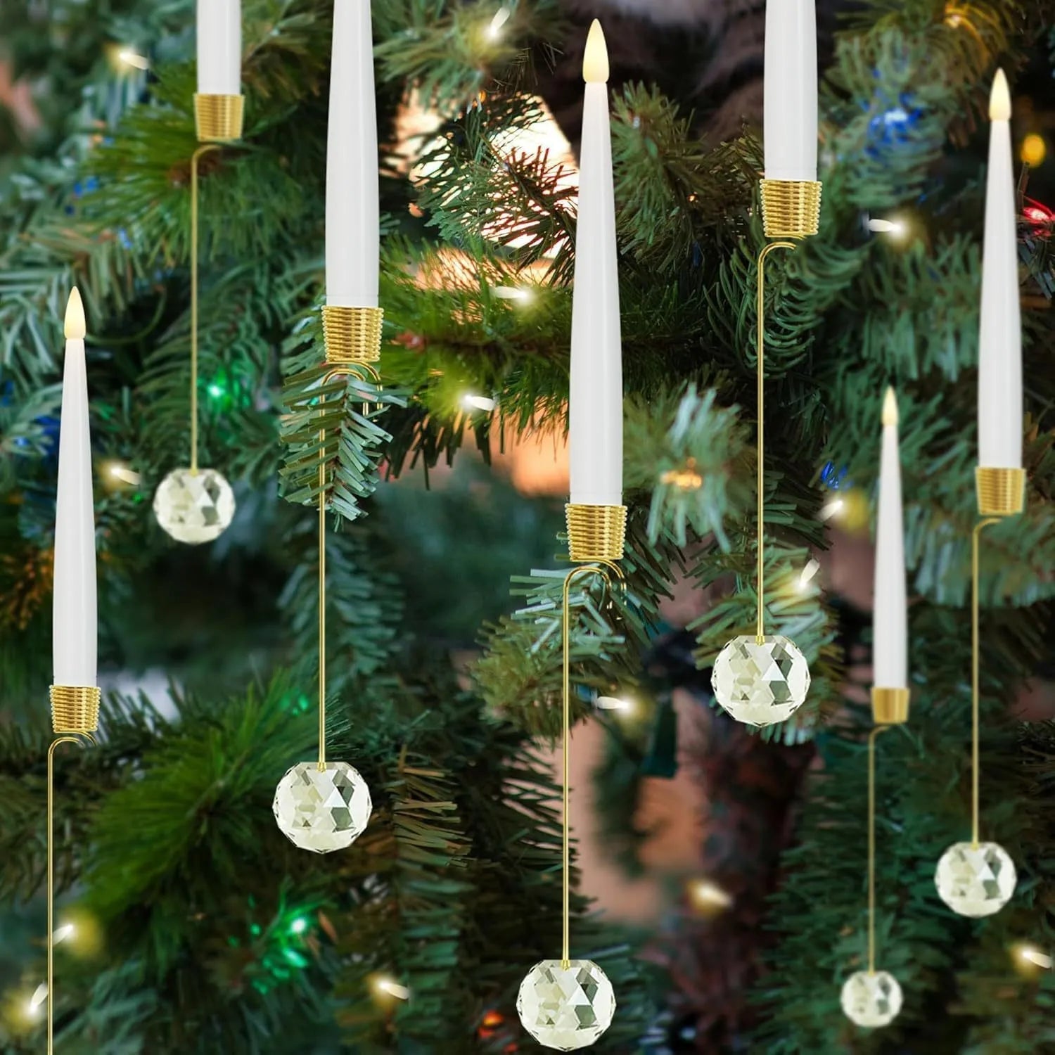 Battery-Operated LED Holiday Tree Lights with Remote Control – Warm Glow