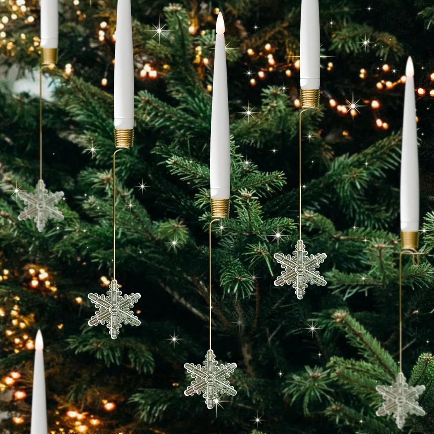 Battery-Operated LED Holiday Tree Lights with Remote Control – Warm Glow