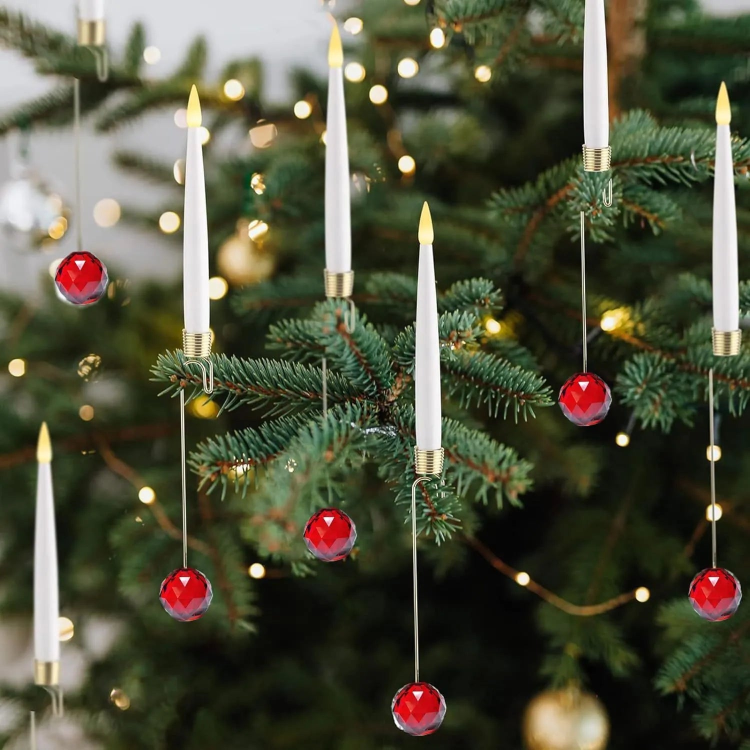 Battery-Operated LED Holiday Tree Lights with Remote Control – Warm Glow
