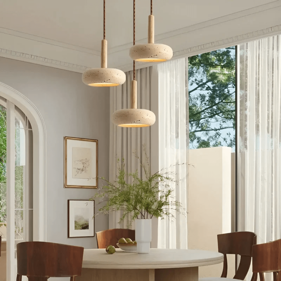 SerenityGlow LED Vintage Ceiling Light with Natural Elements