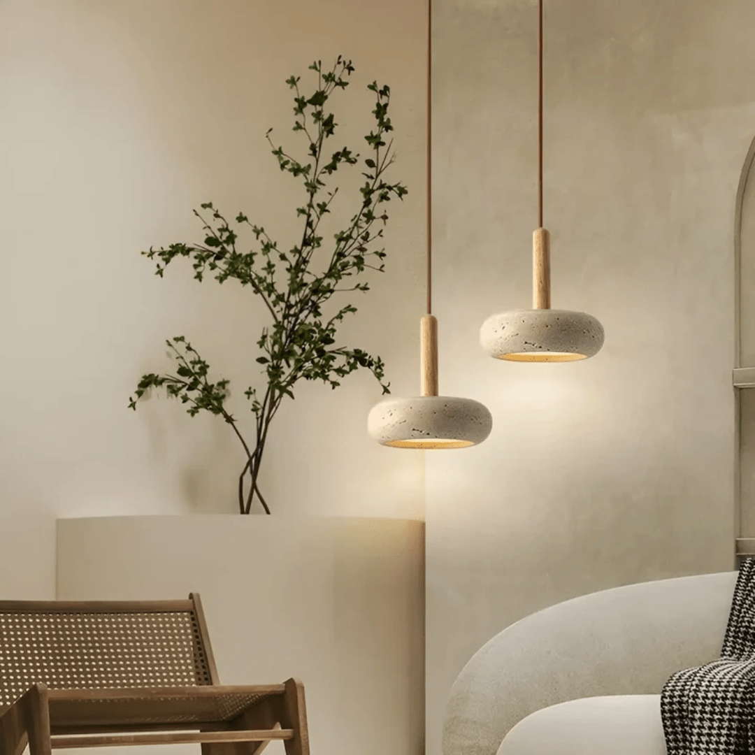 SerenityGlow LED Vintage Ceiling Light with Natural Elements