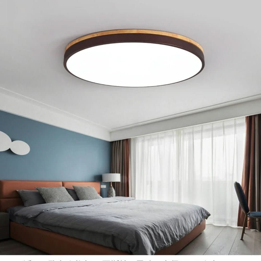 NaturalGlow Ceiling Light Fixture with Wood Accents