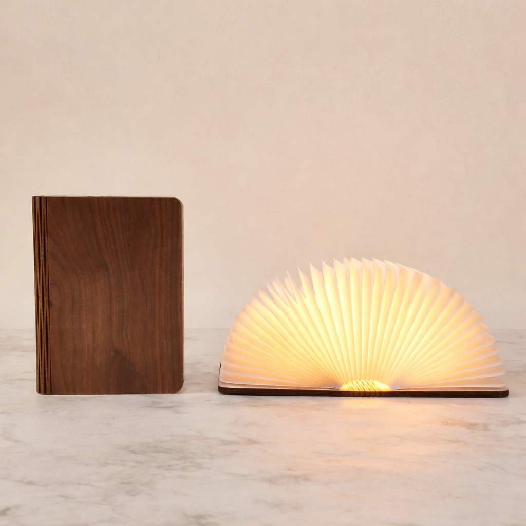Adjustable Battery-Powered Paper Lamp - Stylish Ambient Light