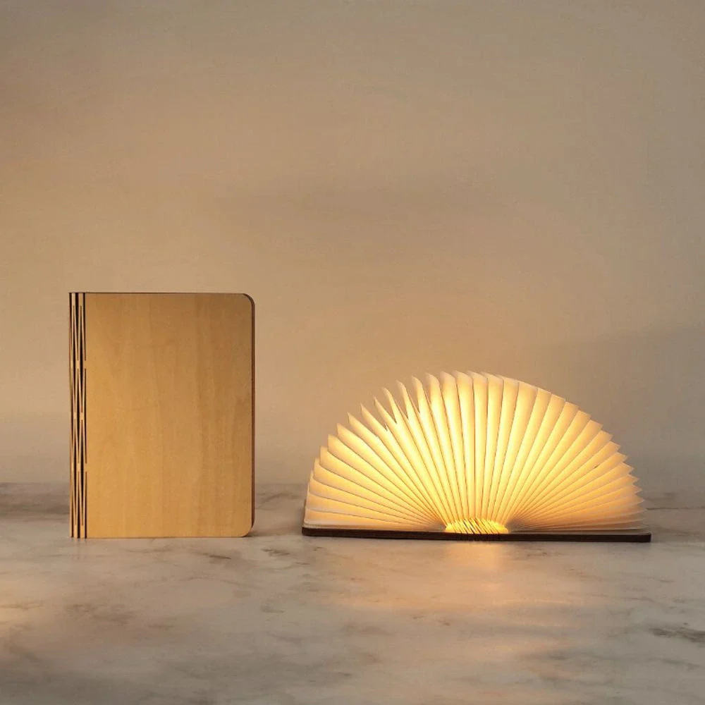 Adjustable Battery-Powered Paper Lamp - Stylish Ambient Light