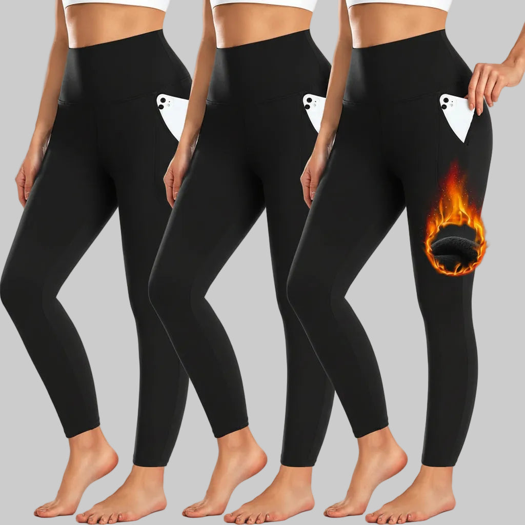 Essential High Rise Leggings with Convenient Pockets