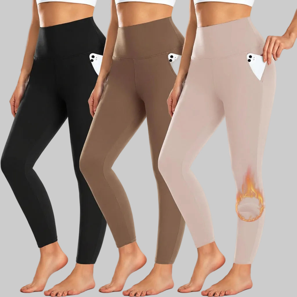 Essential High Rise Leggings with Convenient Pockets