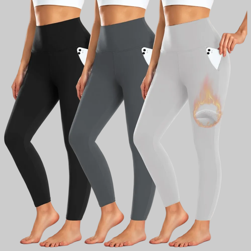 Essential High Rise Leggings with Convenient Pockets