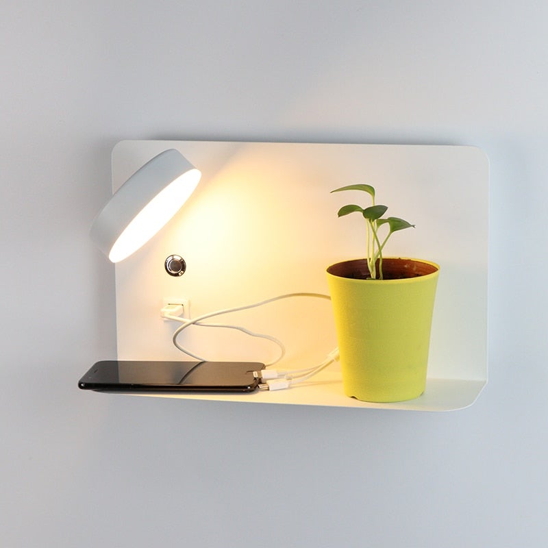 AuraBeam USB LED Wall Light with Three Color Settings