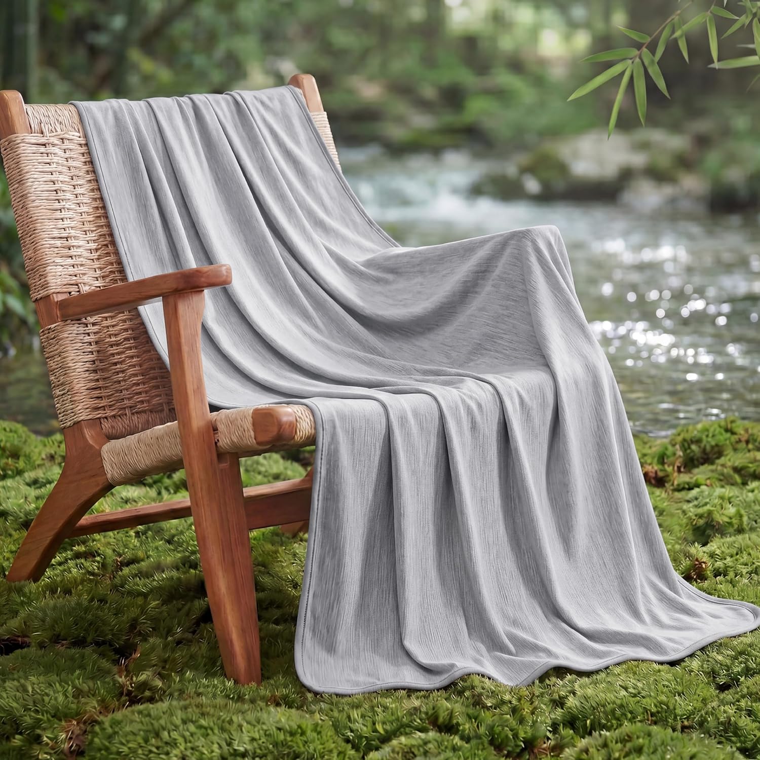 Lightweight Summer Cooling Blanket for Hot Sleepers – Bamboo Rayon Throw