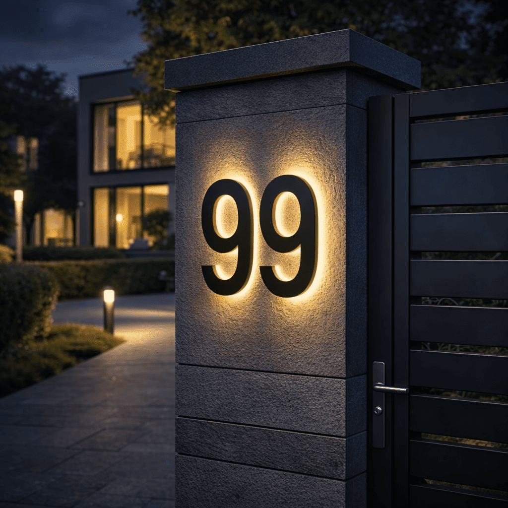 IllumiHome Custom LED Address Sign for Stylish Entrances