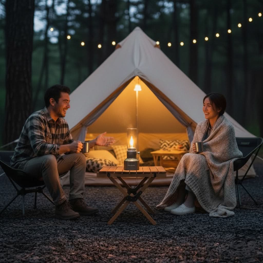 LumeLite Compact Butane Lantern with Adjustable Glow