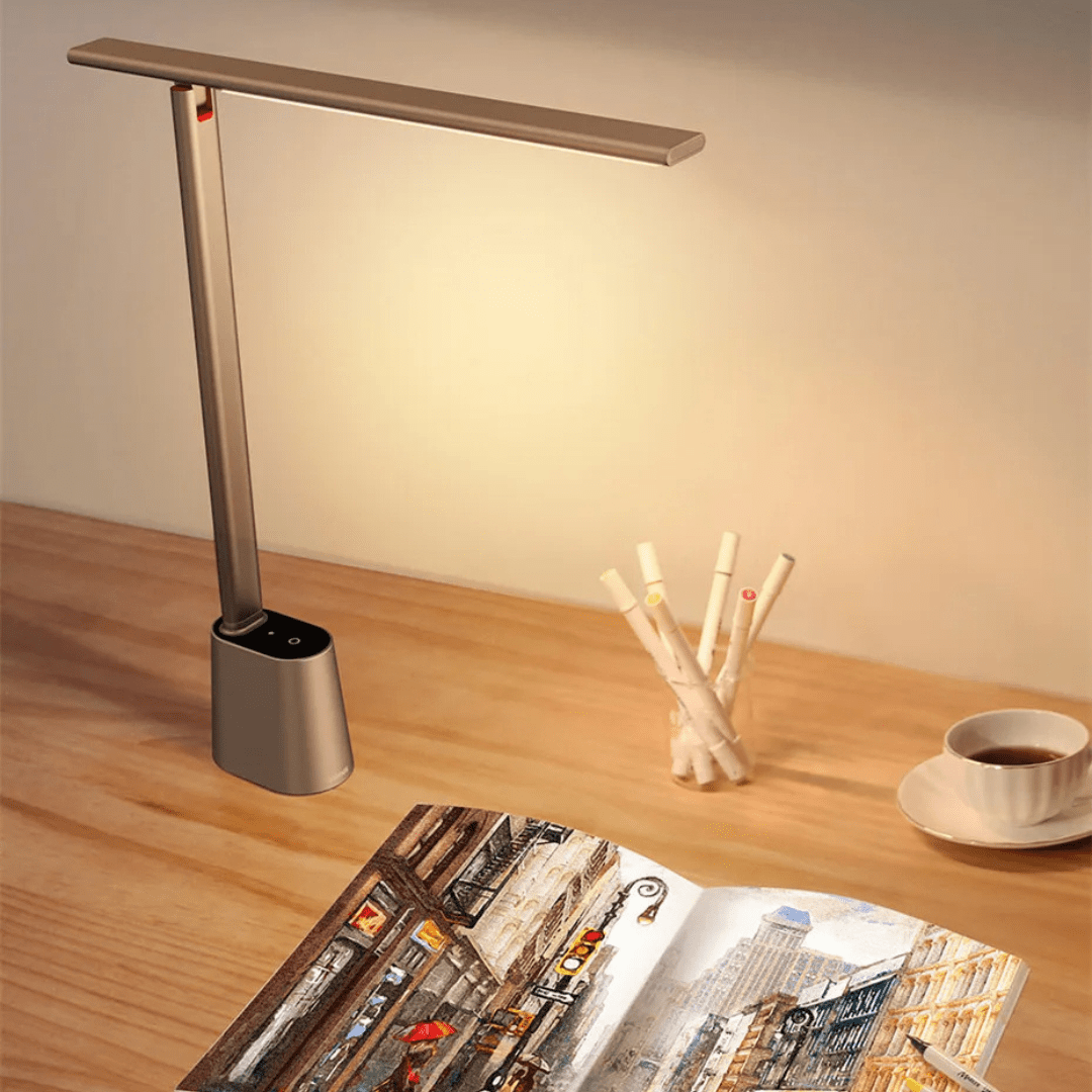 FlexiGlow Portable LED Desk Lamp with Adjustable Brightness