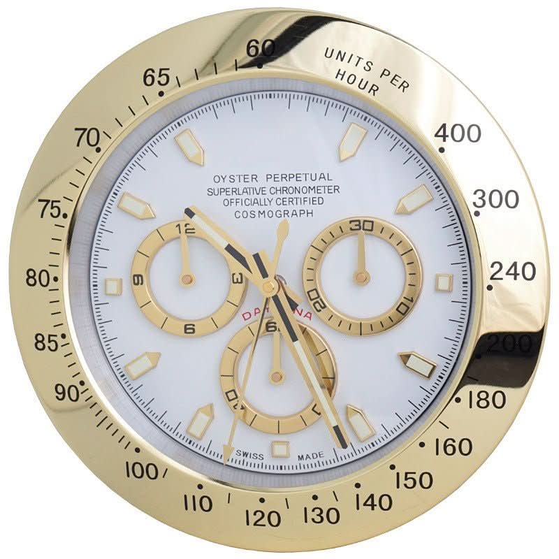 RadiantTime Stainless Steel Wall Clock with Glow-in-the-Dark Hands