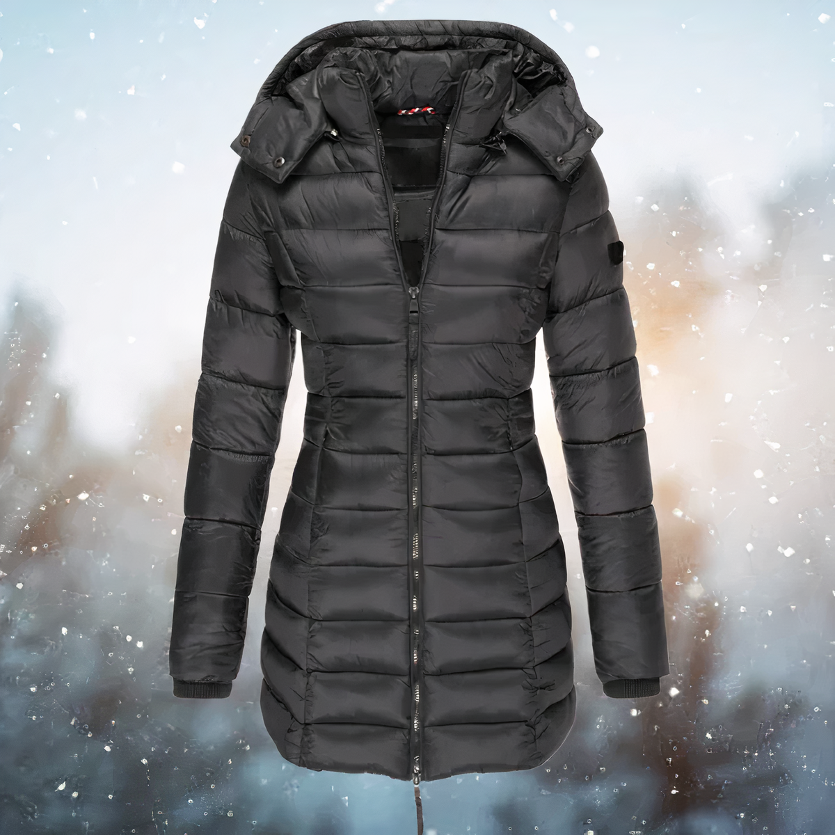 Women’s Hooded Winter Coat | Mid-Length Insulated Parka | Quilted Design & Multiple Pockets | Weather Protection