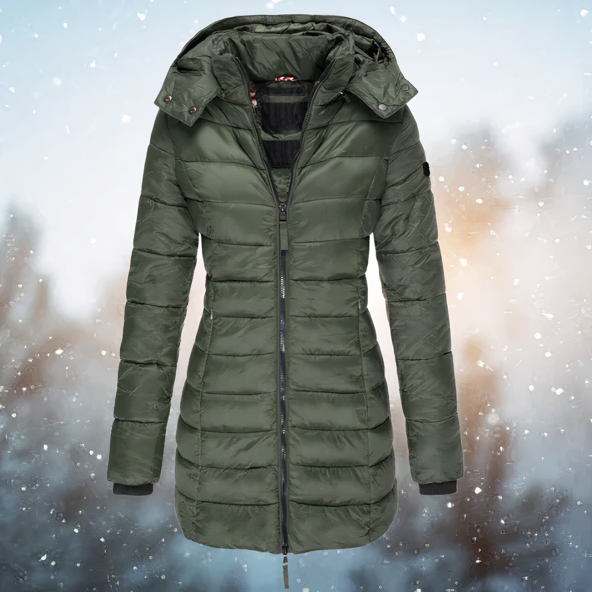 Women’s Hooded Winter Coat | Mid-Length Insulated Parka | Quilted Design & Multiple Pockets | Weather Protection