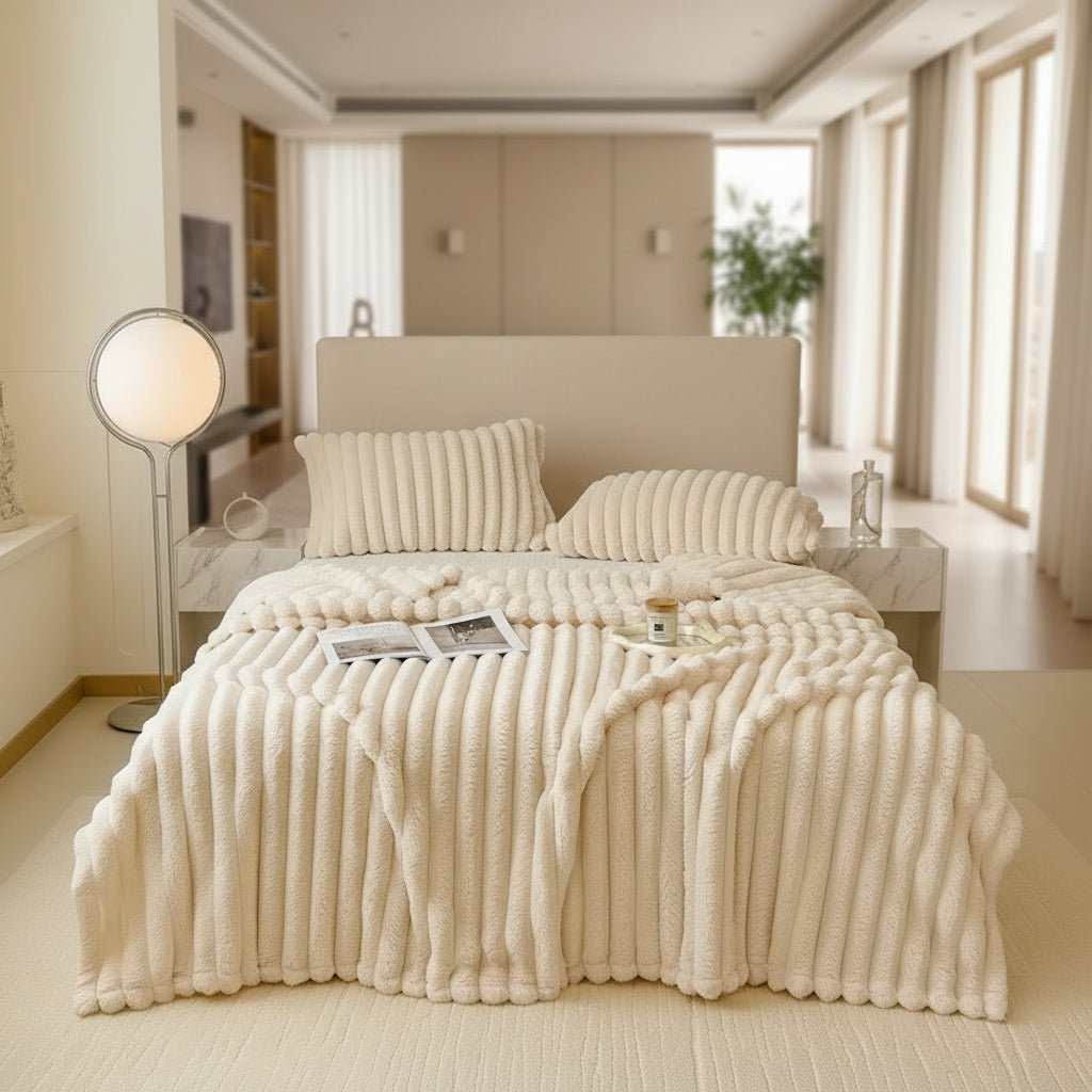 SnuggleSoft Plush Faux Fur Throw Blanket for Home & Travel