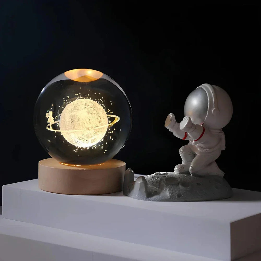 Galactic Night Glow: Enchanting 3D LED Bedside Lamp