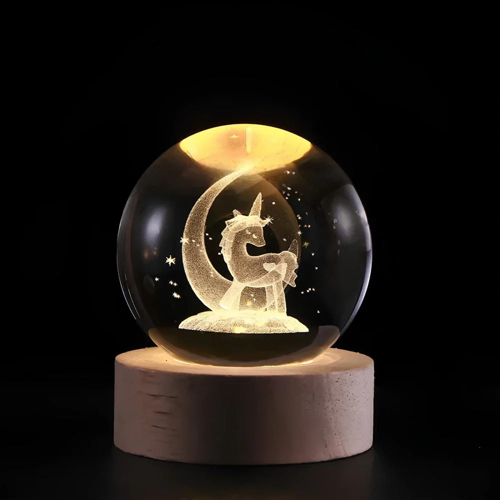 Galactic Night Glow: Enchanting 3D LED Bedside Lamp
