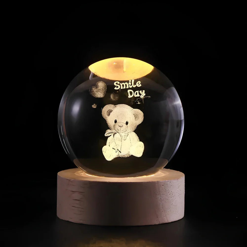 Galactic Night Glow: Enchanting 3D LED Bedside Lamp