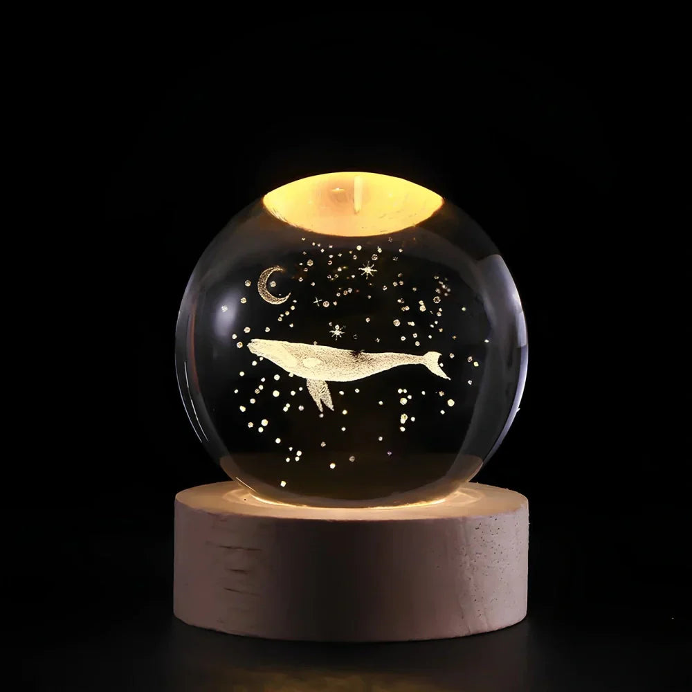 Galactic Night Glow: Enchanting 3D LED Bedside Lamp