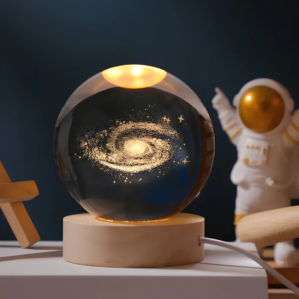 Galactic Night Glow: Enchanting 3D LED Bedside Lamp