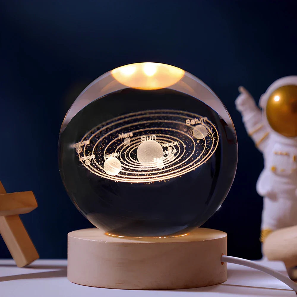 Galactic Night Glow: Enchanting 3D LED Bedside Lamp