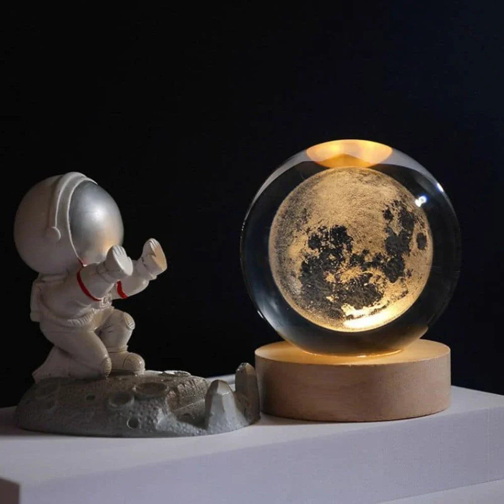 Galactic Night Glow: Enchanting 3D LED Bedside Lamp