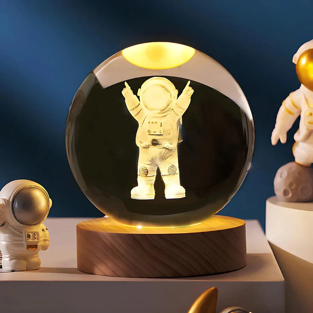 Galactic Night Glow: Enchanting 3D LED Bedside Lamp