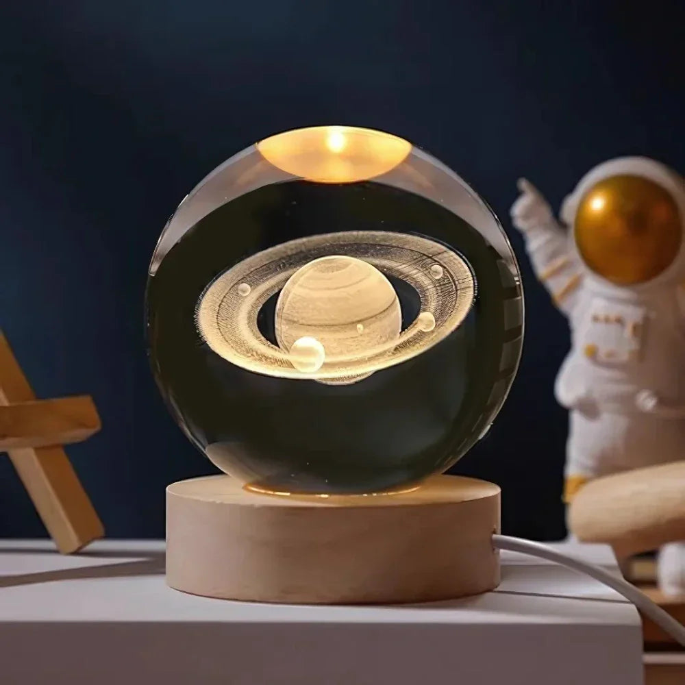 Galactic Night Glow: Enchanting 3D LED Bedside Lamp