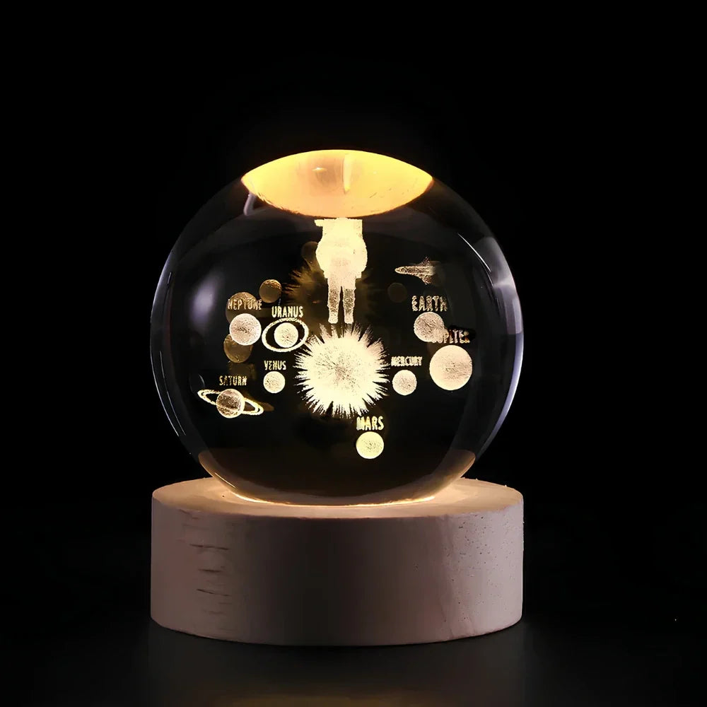 Galactic Night Glow: Enchanting 3D LED Bedside Lamp
