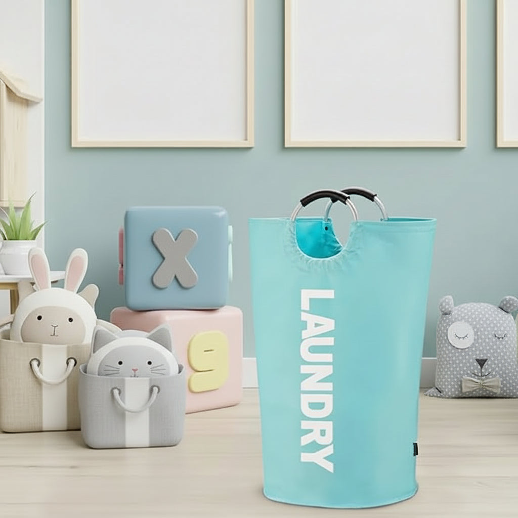 Spacious Waterproof Laundry Basket with Easy Carry Handles