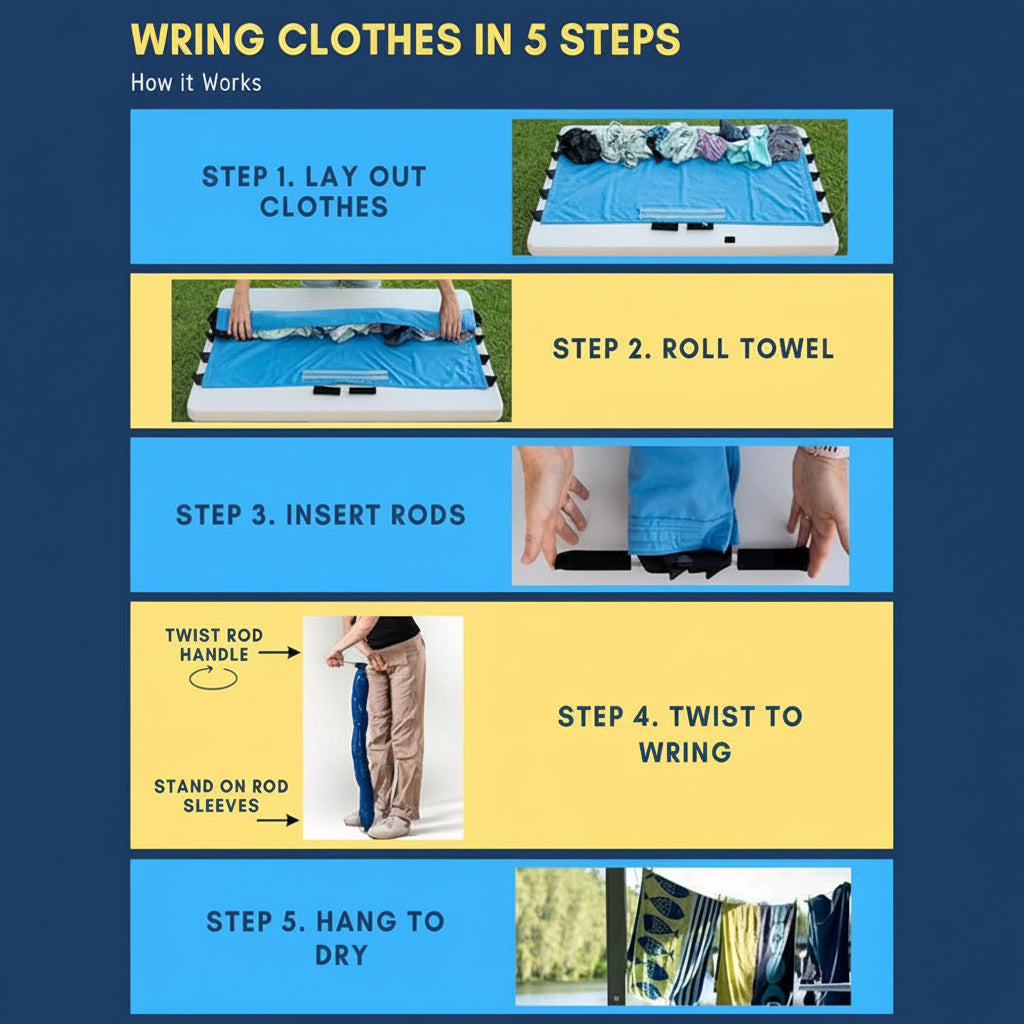 Effortless Portable Laundry Spinner for Quick Drying