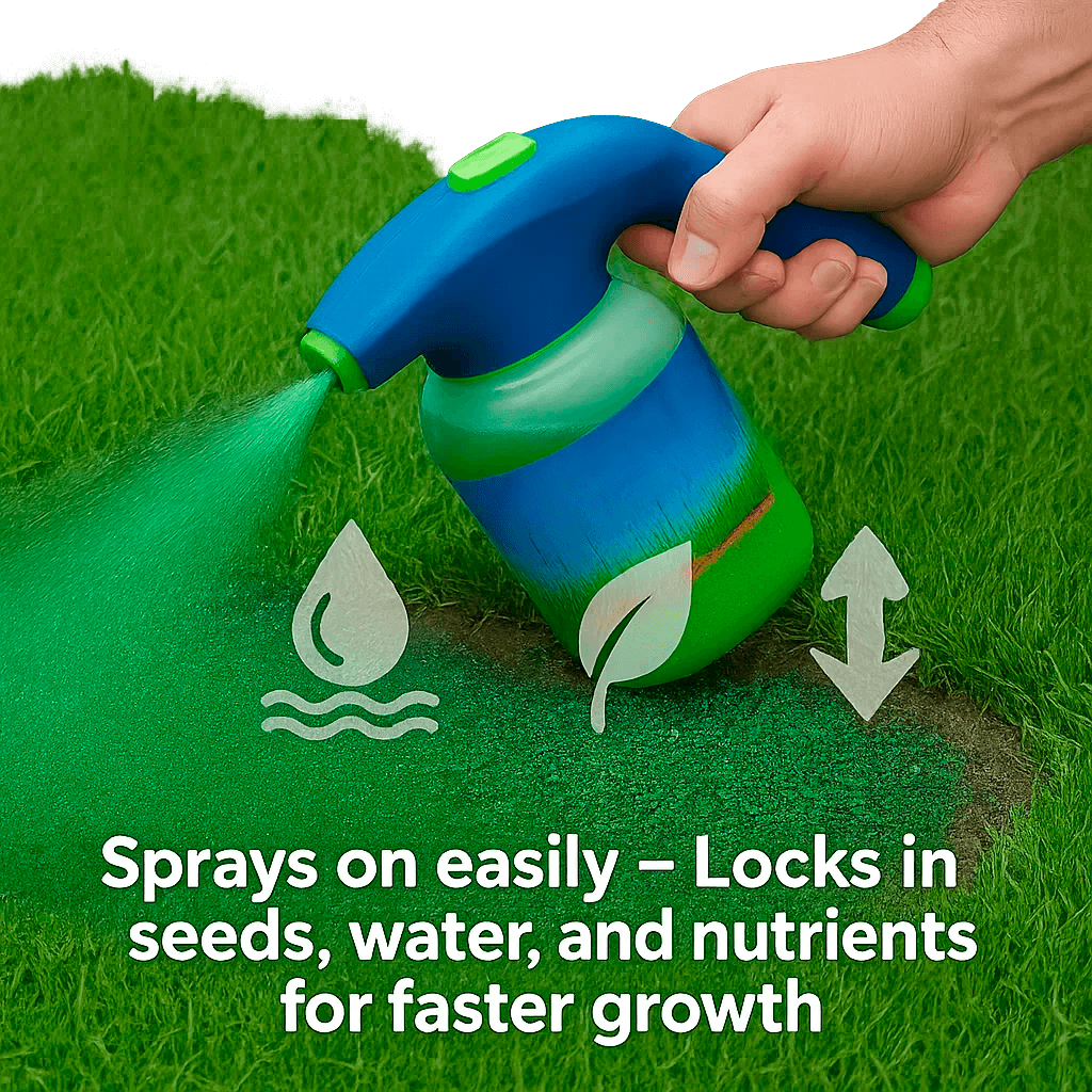 Grass Seed Spray for Simple Lawn Restoration – Quick Hose Connection