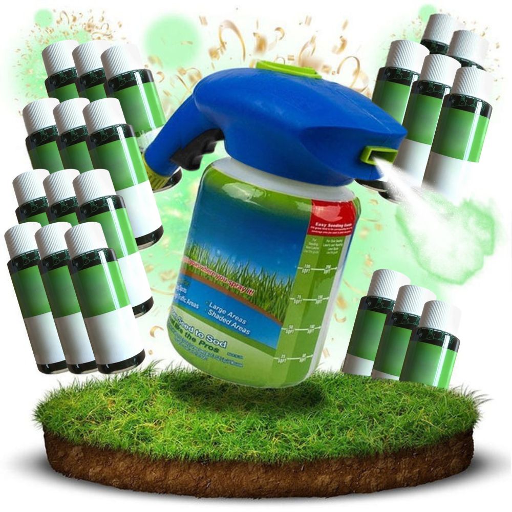 Liquid Grass Seed Spray with Nutrients for Easy Lawn Care Application
