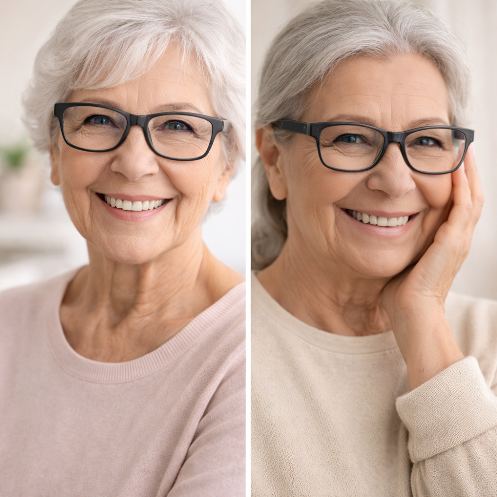 Magnetic Reading Glasses for Seniors | Adjustable Magnification Clarity