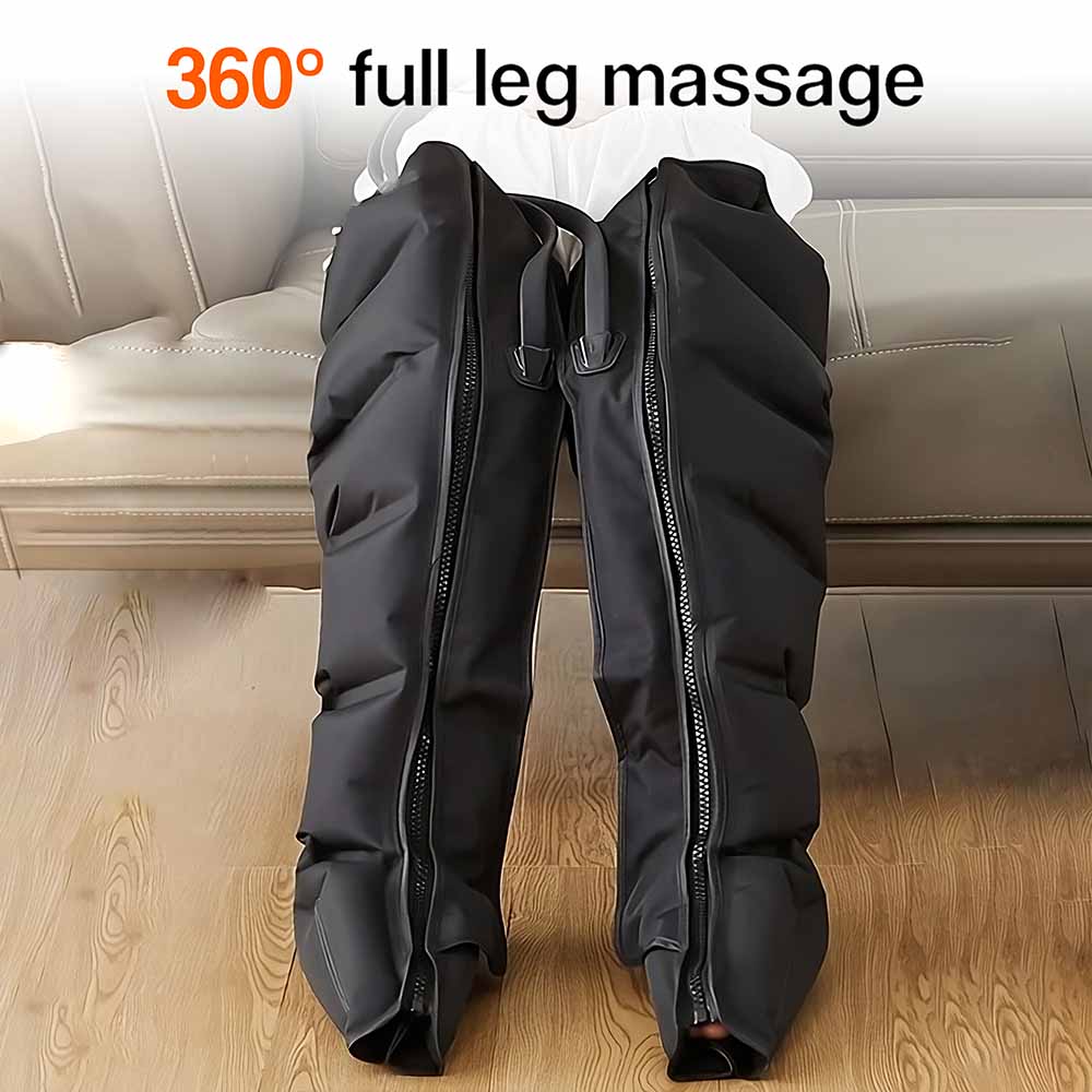 Air Compression Massager for Legs – 360° Therapy, 3 Settings, Timer
