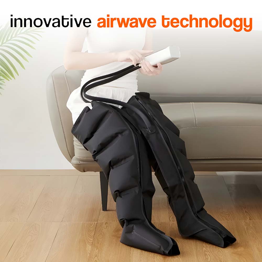 Air Compression Massager for Legs – 360° Therapy, 3 Settings, Timer