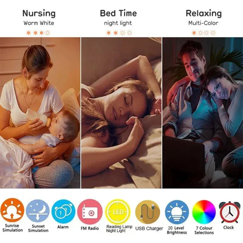 DawnHarmony Wake-Up Light with Nature Sounds