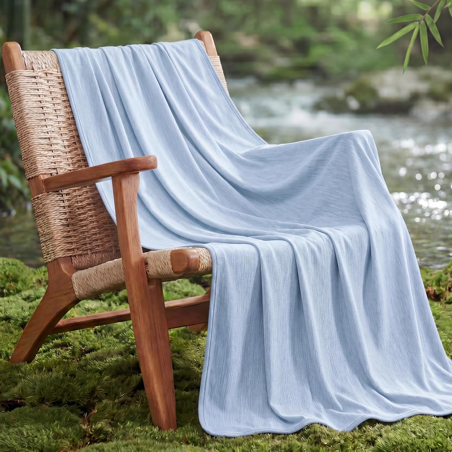 Lightweight Summer Cooling Blanket for Hot Sleepers – Bamboo Rayon Throw