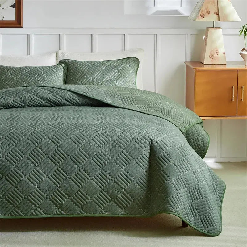 Double-Sided Bedspread Set for Summer - Lightweight Bedding for Queen