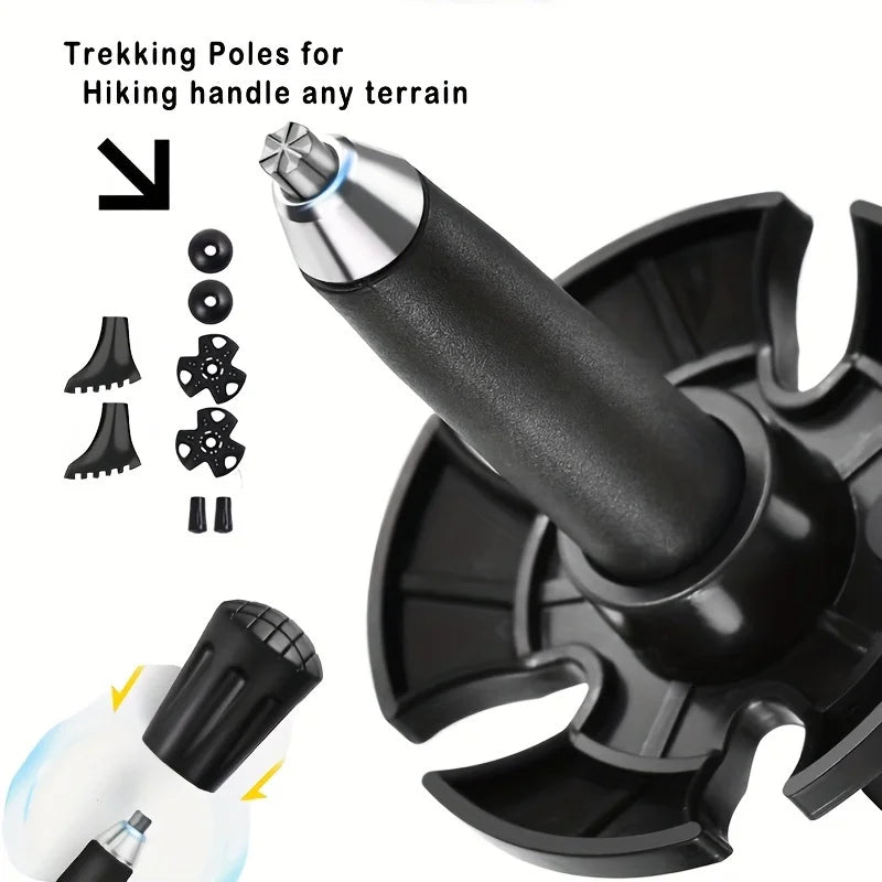 Adjustable Hiking Poles with Quick-Lock System – Lightweight Carbon Fiber