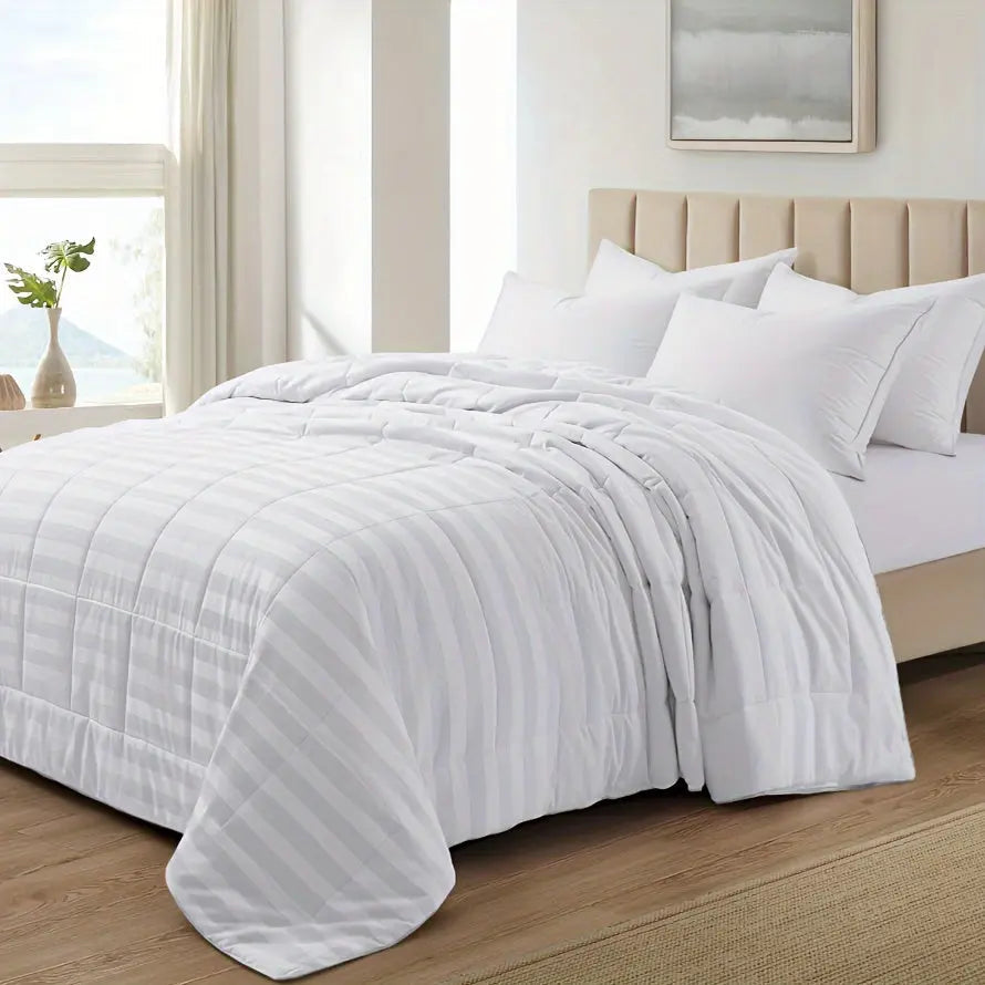 Quilted Summer Duvet Insert for Comfortable Sleep – Lightweight with 8 Tabs