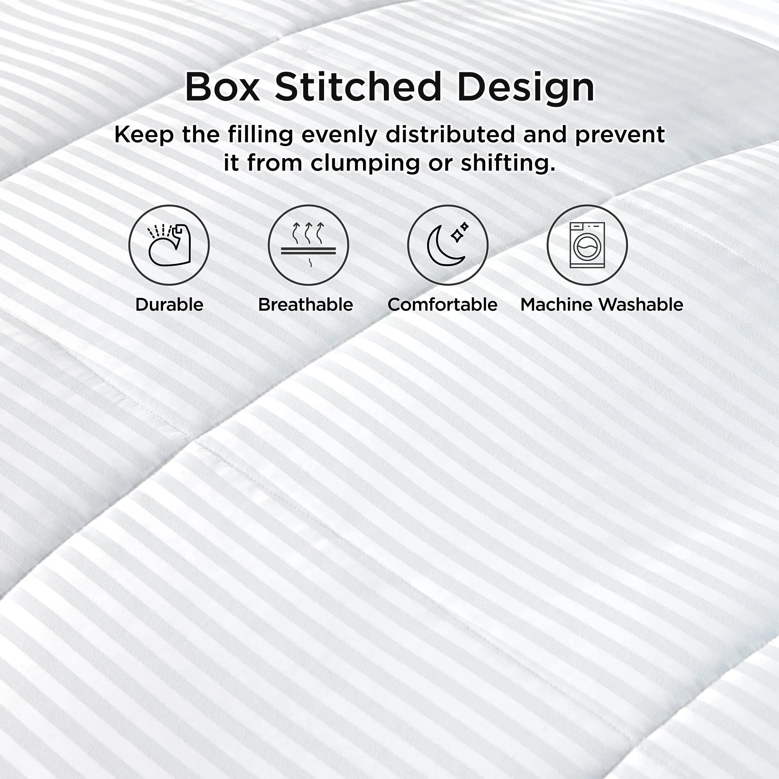 Quilted Summer Duvet Insert for Comfortable Sleep – Lightweight with 8 Tabs